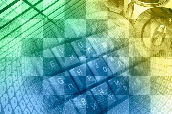Digits Mail Signs Keyboard Abstract Computer Background Toned — Stock Photo, Image