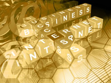 Küpleri tonda iletişim arka planda harflerle.