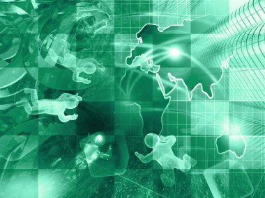 -Ağ posta işaretleri ve tonda dijital arka plan üzerinde mans.