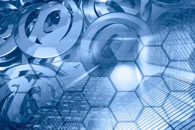 İletişim arka plan - basamak tünelde tonda.