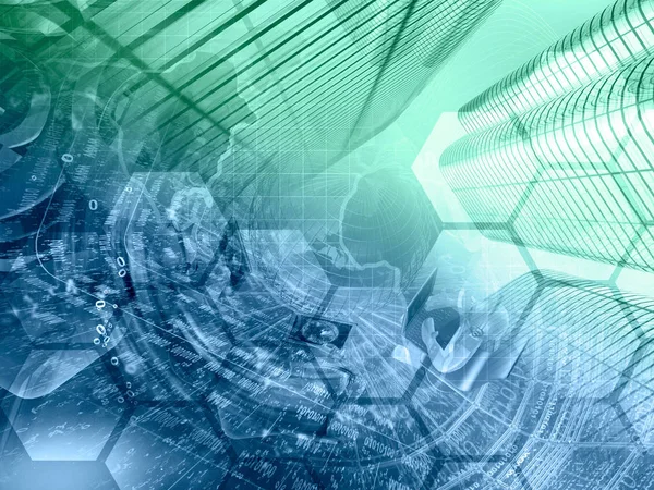 Küre ve mans - soyut bilgisayar arka plan, tonda.