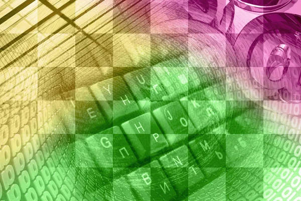 Digits Mail Signs Keyboard Abstract Computer Background — Stock Photo, Image