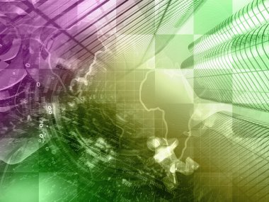 Dijital arka plan - basamak, harita ve mans.