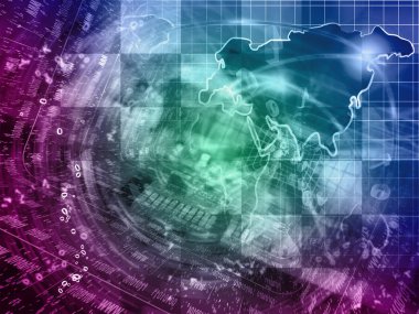 İletişim arka plan - basamak ve harita.