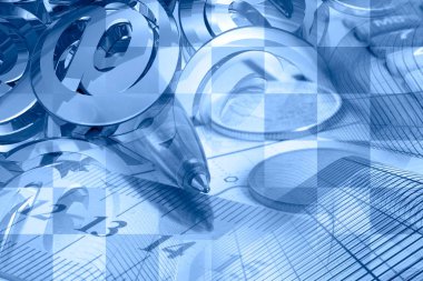 İş geçmişi posta sigfns, grafik ve binalar.