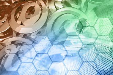 iş geçmişi ile posta işaretleri ve binalar.