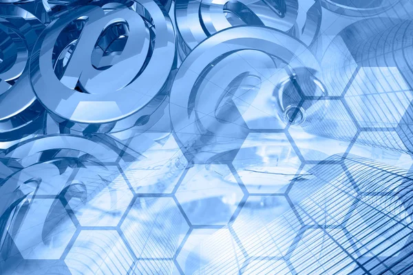 iş geçmişi ile posta işaretleri ve binalar.