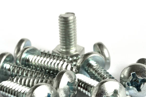 Set Screws White Background — Stock Photo, Image