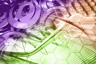 iş geçmişi grafik ve posta işaretleri.