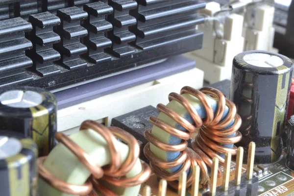 Achtergrond Van Abstracte Computer Met Elektronisch Apparaat Afgezwakt — Stockfoto