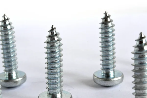 Set Screws White Background — Stock Photo, Image