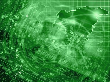 Arka dijital plan - basamak, harita ve aygıt.