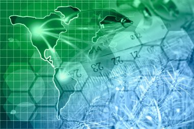 İş geçmişi ile posta buğday, harita ve kalem.