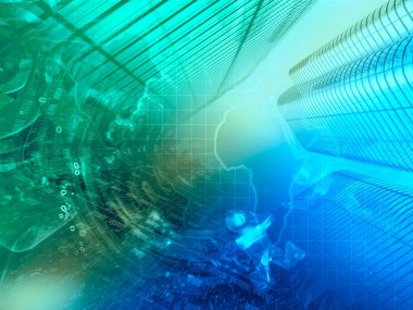 Harita ve mans - soyut bilgisayar arka plan.