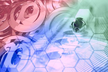 İş geçmişi ile posta işaretleri, binalar ve kalem.