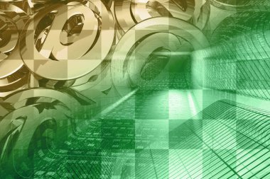 İletişim arka plan - tünel ve posta işaretleri basamak.