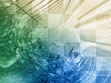 Arka dijital plan - harita, posta işaretleri ve binalar.