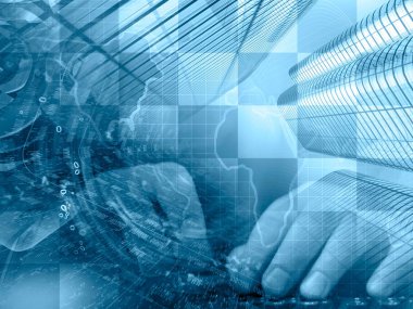 İletişim arka plan - basamak, eller ve harita.