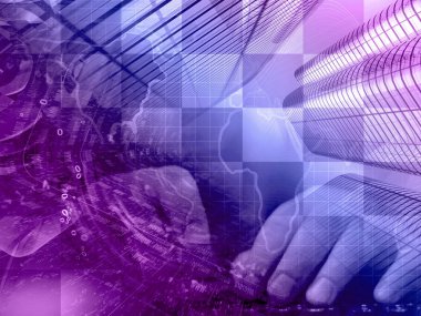 İletişim arka plan - basamak, eller ve harita.