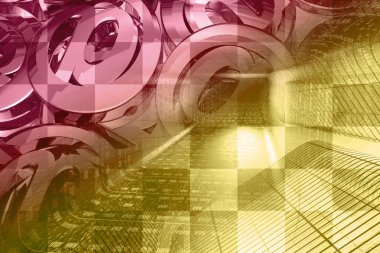 İletişim arka plan - tünel ve posta işaretleri basamak.