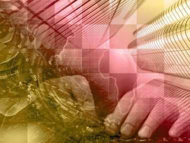 İletişim arka plan - basamak, eller ve harita.