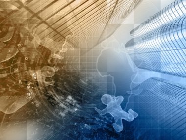 Harita ve mans - soyut bilgisayar arka plan.