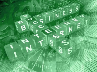 Küpler, posta işaretleri ve binalar ile bilgisayar arka plan.