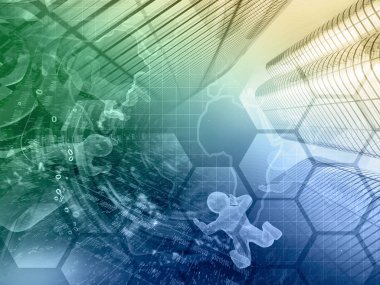 Basamak, harita ve mans - soyut bilgisayar arka plan.