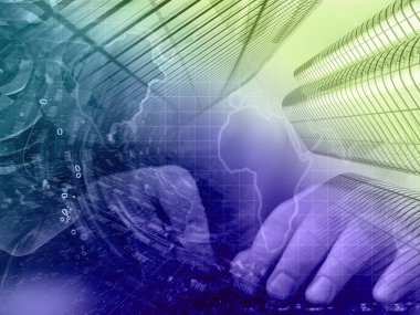 İletişim arka plan - basamak, eller ve harita.