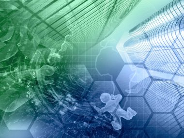 Basamak, harita ve mans - soyut bilgisayar arka plan.