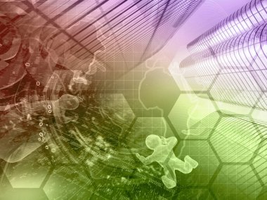 Basamak, harita ve mans - soyut bilgisayar arka plan.