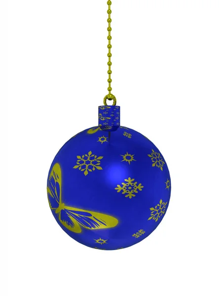 New Year Ball White Background Illustration — Stock Photo, Image