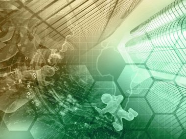 Basamak, harita ve mans - soyut bilgisayar arka plan.