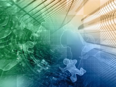 Harita ve mans - soyut bilgisayar arka plan.