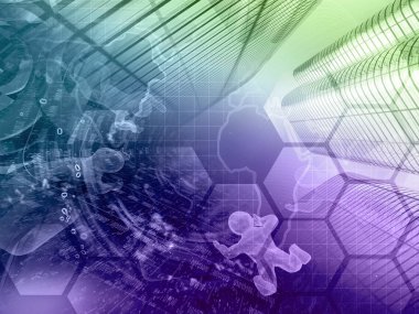 Basamak, harita ve mans - soyut bilgisayar arka plan.