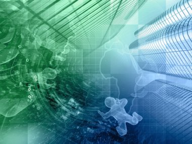 Harita ve mans - soyut bilgisayar arka plan.