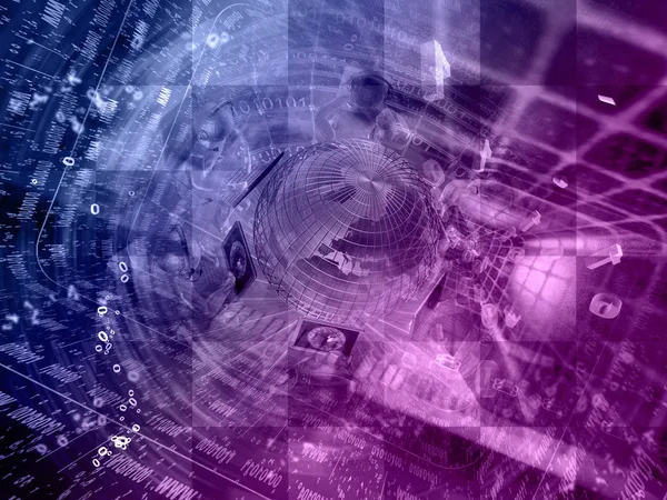 Küre ve mans - soyut bilgisayar arka plan.