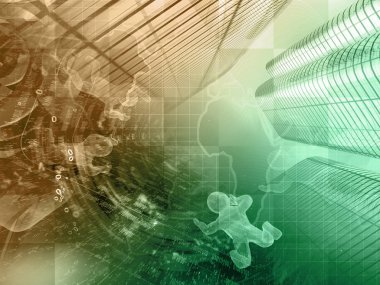 Harita ve mans - soyut bilgisayar arka plan.