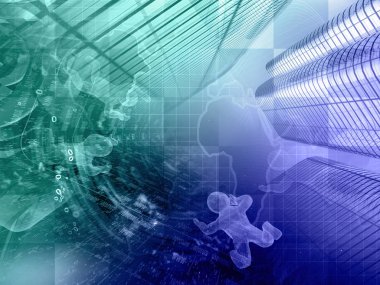 Harita ve mans - soyut bilgisayar arka plan.