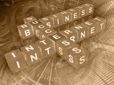 Küpleri, rakam ve binalar ile iletişim arka plan.