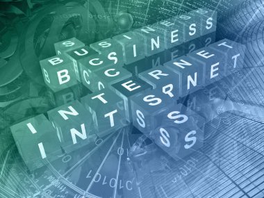 Küpleri, rakam ve binalar ile iletişim arka plan.