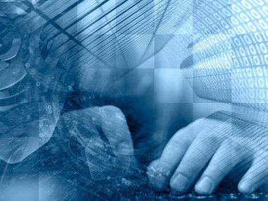 basamak ve binalar - soyut bilgisayar arka plan.