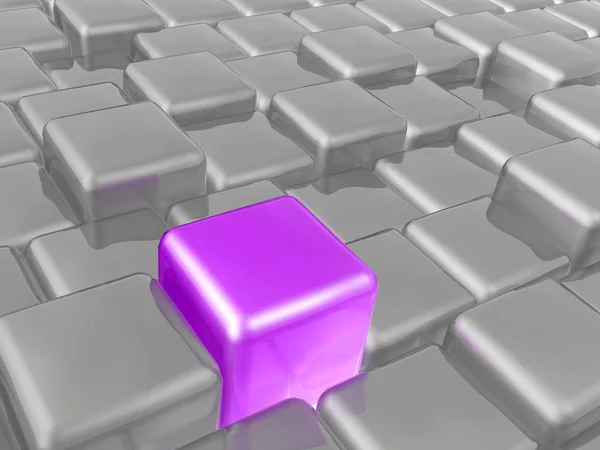 Фіолетові Сірі Кубики Абстрактний Фон Ілюстрація — стокове фото