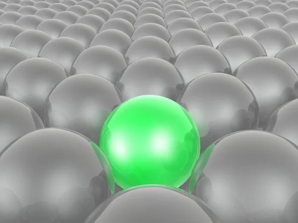 Esferas Verde Cinza Como Fundo Abstrato Ilustração — Fotografia de Stock