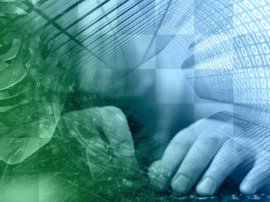 basamak ve binalar - soyut bilgisayar arka plan.