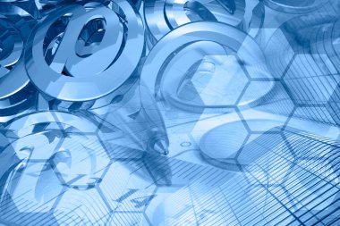 İş geçmişi ile posta işaretleri, binalar ve kalem.