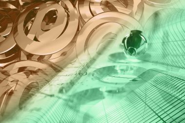 İş geçmişi ile posta işaretleri, binalar ve kalem.