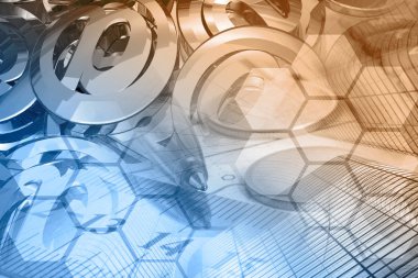 İş geçmişi ile posta işaretleri, binalar ve kalem.