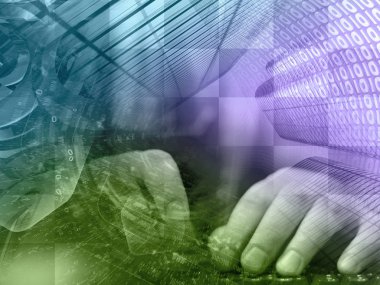 basamak ve binalar - soyut bilgisayar arka plan.