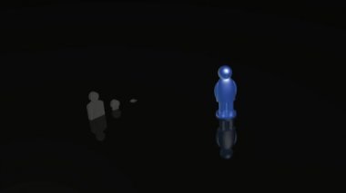 Takım çalışması - mavi ve gri siyah üzerinde mans.